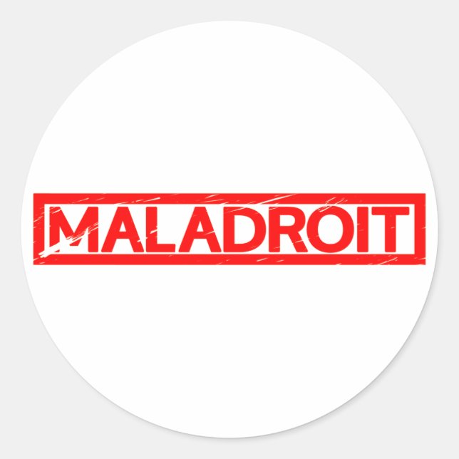 Maladroit Frimärke Runt Klistermärke (Framsida)