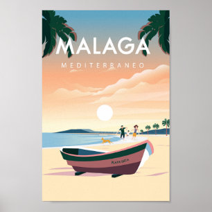 Malaga-affisch för spaltresor poster