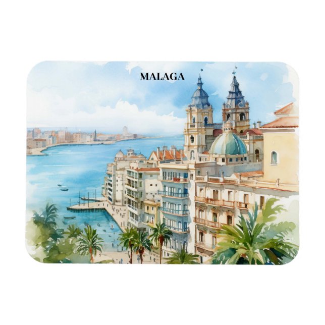Malaga Andalusien Spanien Resa  Magnet (Horisontell)