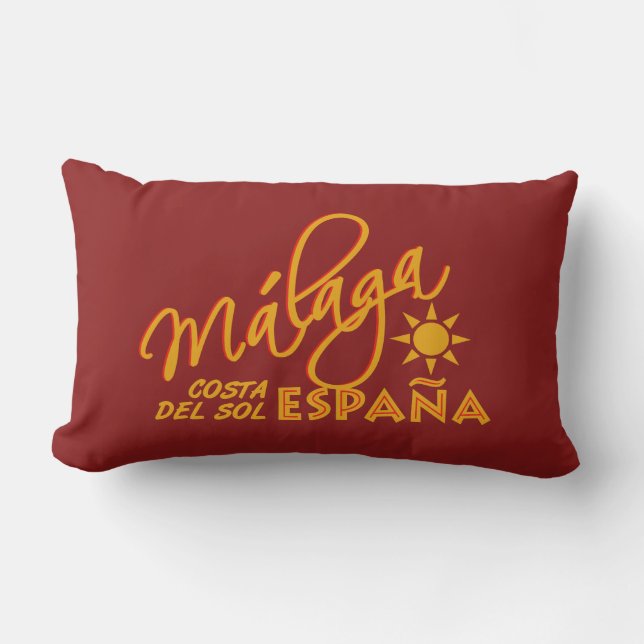 Málaga España anpassningsbar dekorativ kudde (Framsida)