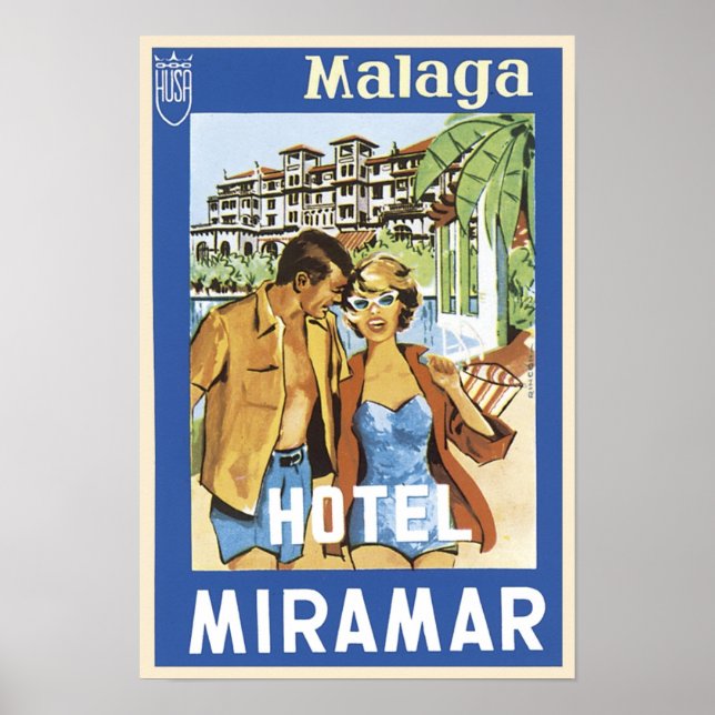 Malaga Hotel Miramar Poster (Framsidan)