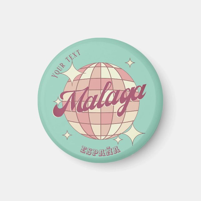Málaga Malaga España, tillkommande spånadsgåva Magnet (Framsidan)