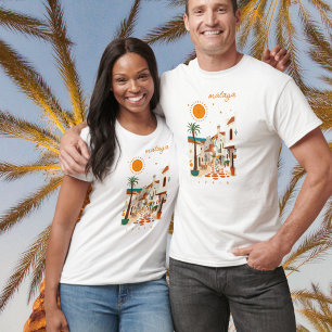 Malaga Málaga Spanien vit stad kläder T Shirt