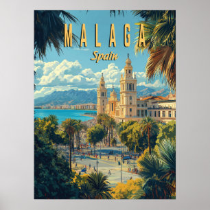 Malaga - Sol, Sea och Spansk charm Poster