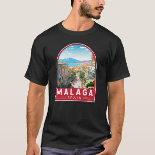 Malaga Spain Travel Art Vintage T Shirt