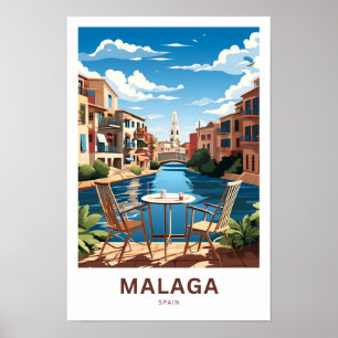 Malaga Spain Travel Skriv ut Poster