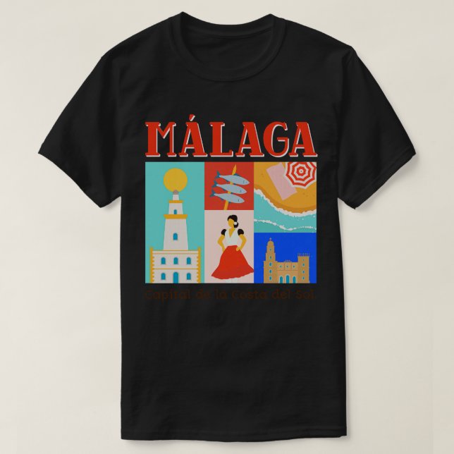 Malaga Spanien Espana T Shirt (Design framsida)