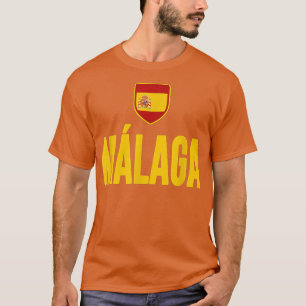 Malaga Spanien Flagga Espana Tourist Souvenir T Shirt