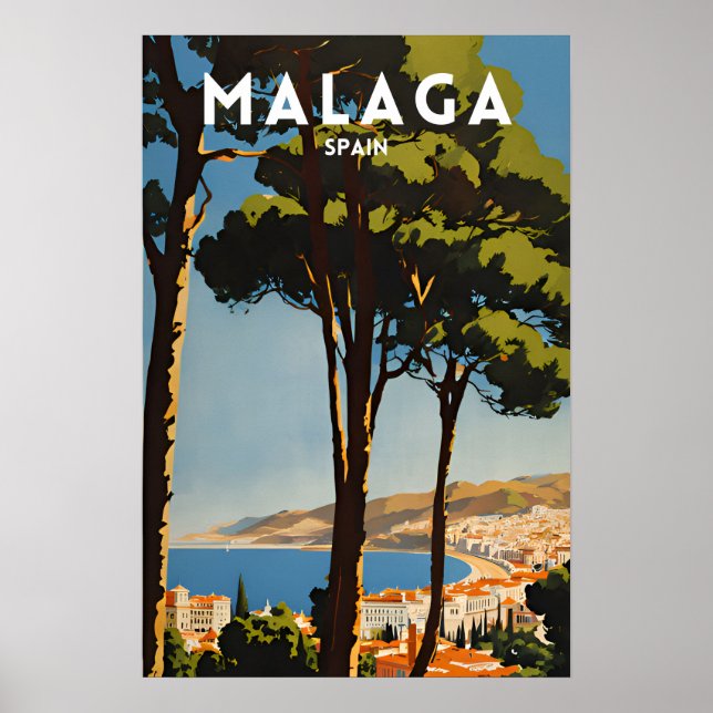 Malaga Spanien Poster (Framsidan)