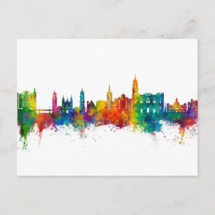 Málaga Spanien Skyline Vykort