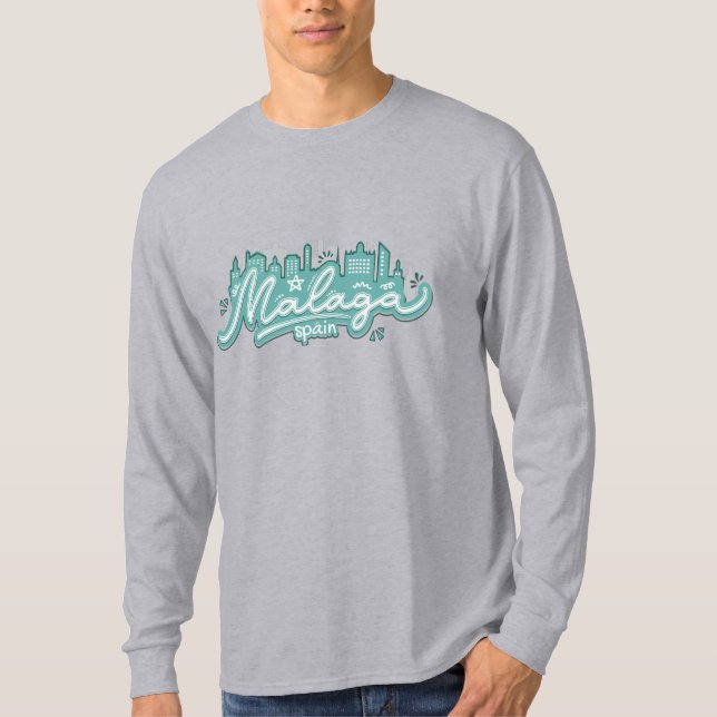 Malaga Spanien T Shirt (Framsida)