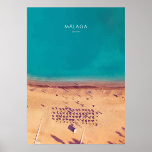 Malaga, Spanien Travel Artwork Poster