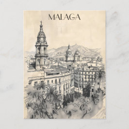 Malaga Spanien Travel Vykort