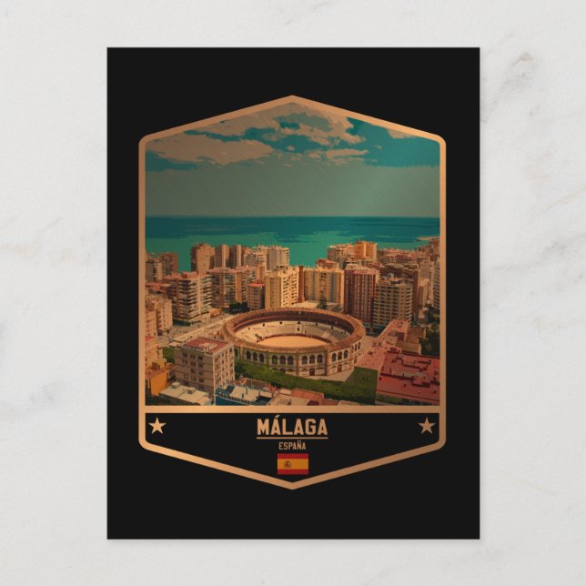 Málaga Vykort (Framsida)