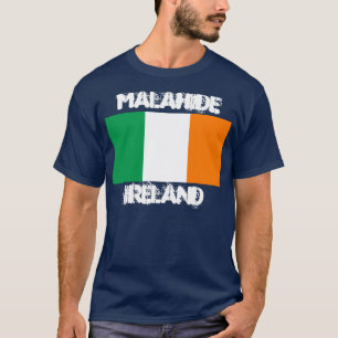 Malahide, Irland med irländska flagga T Shirt