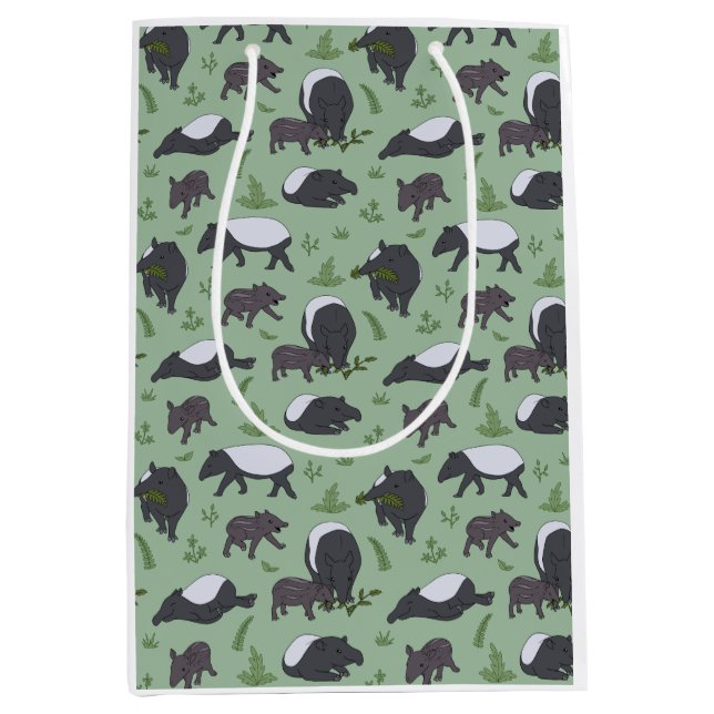 Malajisk tapir Grön Djungel Zoo Djur (Framsidan)