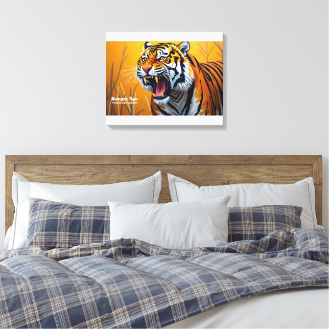 Malajisk tiger, Malaysias regnskogs själ Canvastryck (Insitu (sovrum))