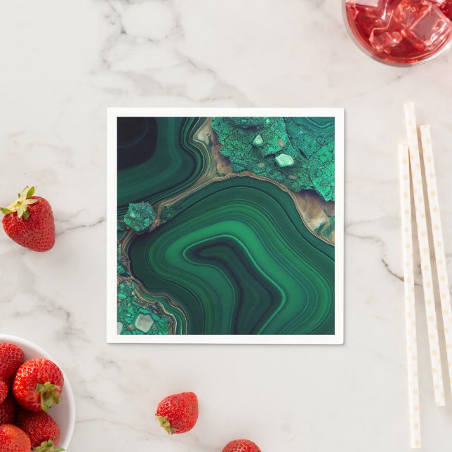 Malakit Cu6CO3(OH)2 Pappersservett (Insitu)