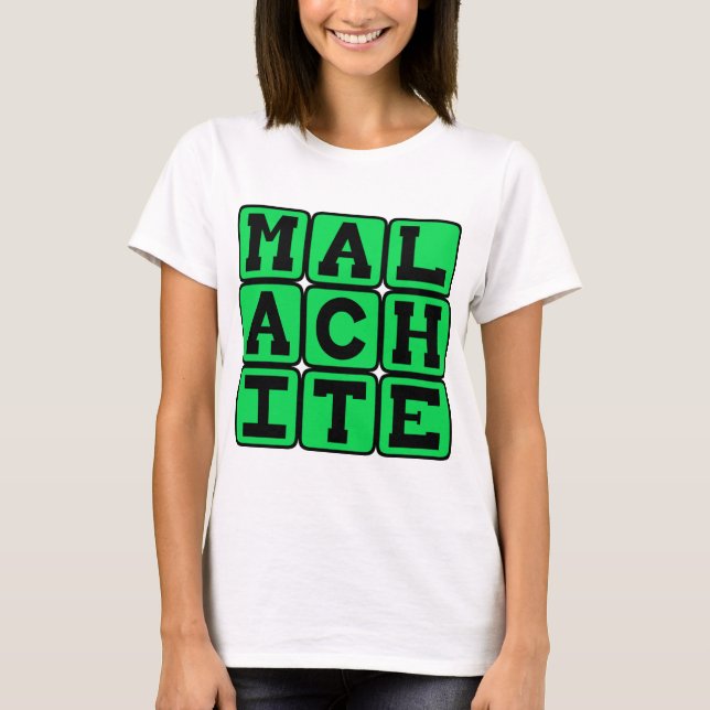 Malakit, Grön Färg Tee Shirt (Framsida)