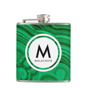 Malakit Mineral Monogram Fickplunta