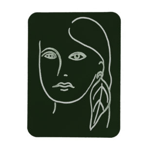 Malakit Porträtt Magnet