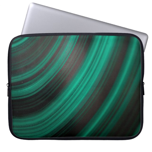 malakit textur mineral sten bergarts mönster ädels laptop fodral (Framsidan)