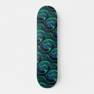 Malakite Azurite Swirl Abstrakt Skateboard