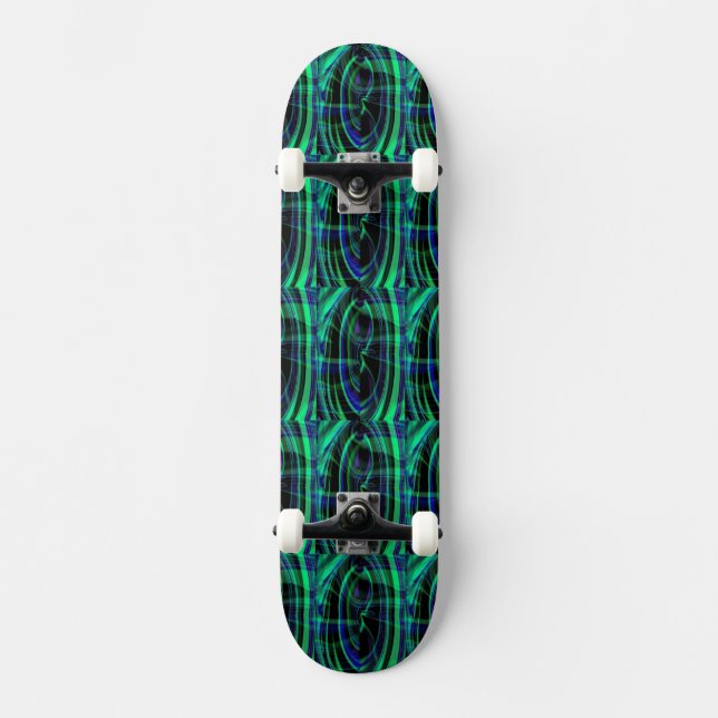 Malakite Azurite Swirl Skateboard Bräda 19,5 Cm (Framsida)