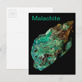 Malakitfoto, Mineral Sten, Grönt, naturfotografi Vykort