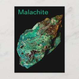Malakitfoto, Mineral Sten, Grönt, naturfotografi Vykort