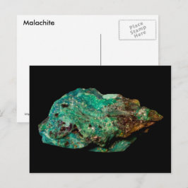 Malakitfoto, Mineral Sten, Grönt, naturfotografi Vykort