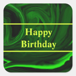 Malakitsten struktur, personlig fyrkantigt klistermärke