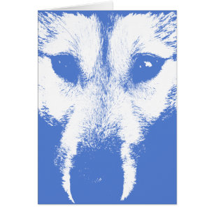 Malakkort för Siberian husky/Alaska Hälsningskort
