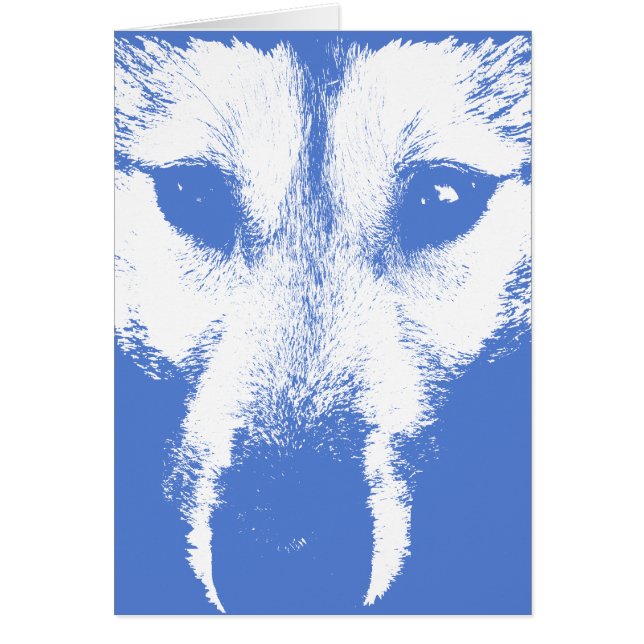 Malakkort för Siberian husky/Alaska Hälsningskort (Framsidan)