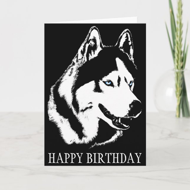 Malakkort för Siberian husky/Alaska Kort (Framsida)