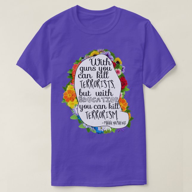 Malala Yousafzai 2 Silhouette T Shirt (Design framsida)