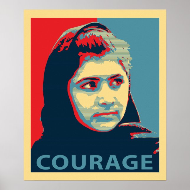 Malala Yousafzai - Bild of Courage Poster (Framsidan)