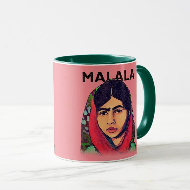 Malala Yousafzai, den inspirationella feministiska Mugg (Framsida höger)