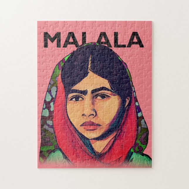 Malala Yousafzai, den inspirationella feministiska Pussel (Vertikal)
