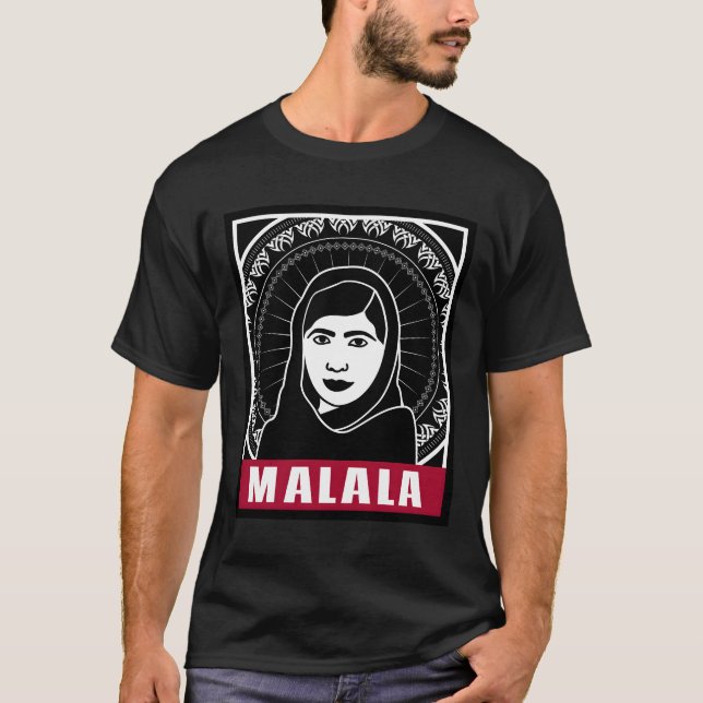 Malala Yousafzai Malala för starka kvinnor T Shirt (Framsida)