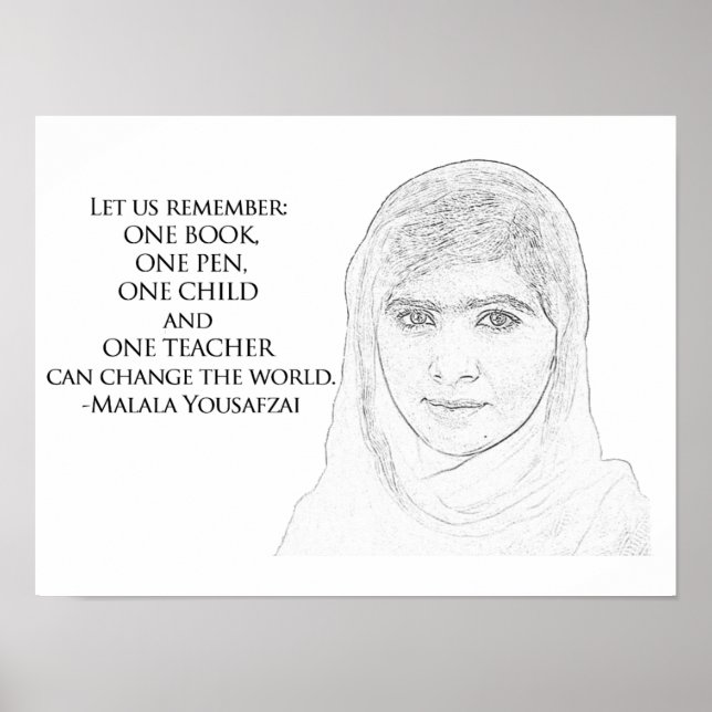 Malala Yousafzai Poster (Framsidan)