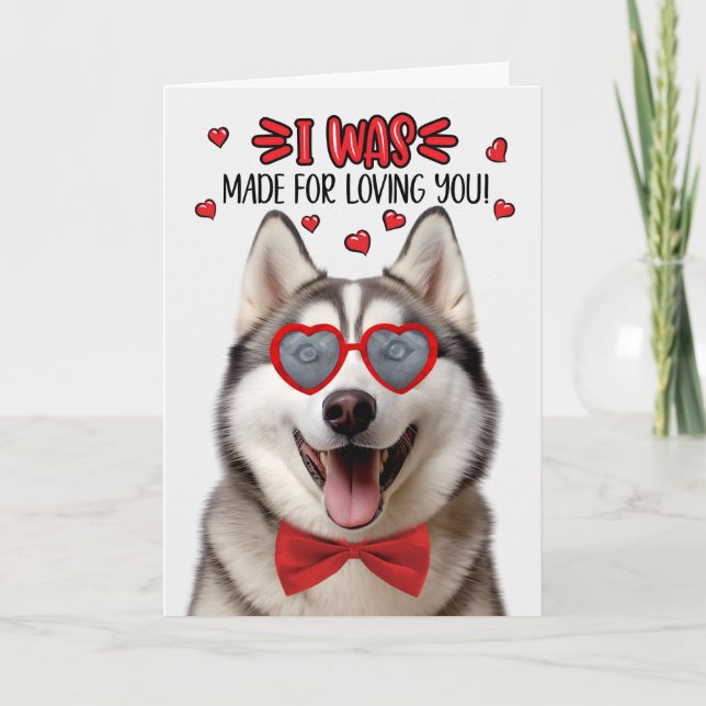 Malamute Hund gjord för att övertala dig Valentine Helgkort (Framsida)