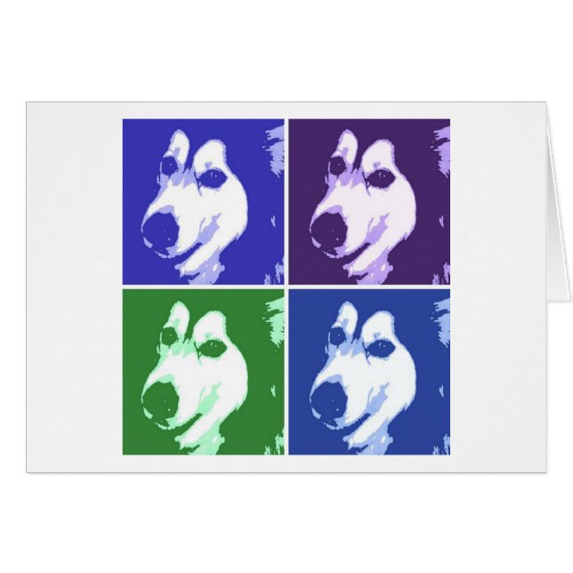 Malamute Hund Hälsningskort (Framsidan Horizontal)