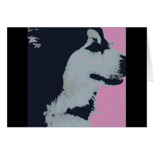 Malamute Hund Pop Art Hälsningskort