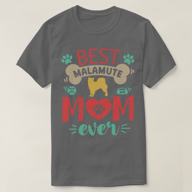Malamute Hund T Shirt (Design framsida)