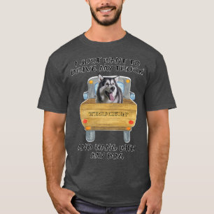 Malamute i Hund med lastbil, Alaska T Shirt