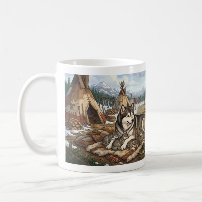 Malamute Mamma Version 2   Kaffemugg (Vänster)