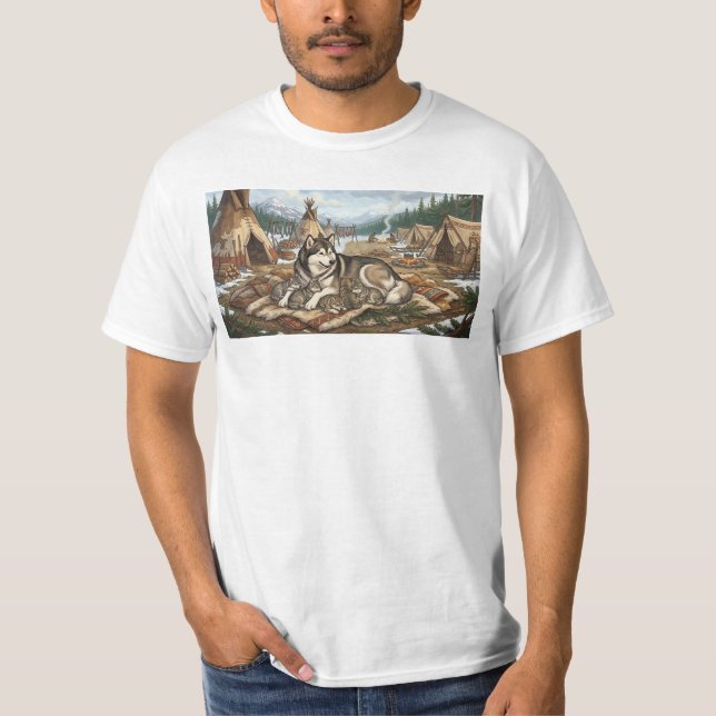 Malamute Mamma Version 2 T Shirt (Framsida)