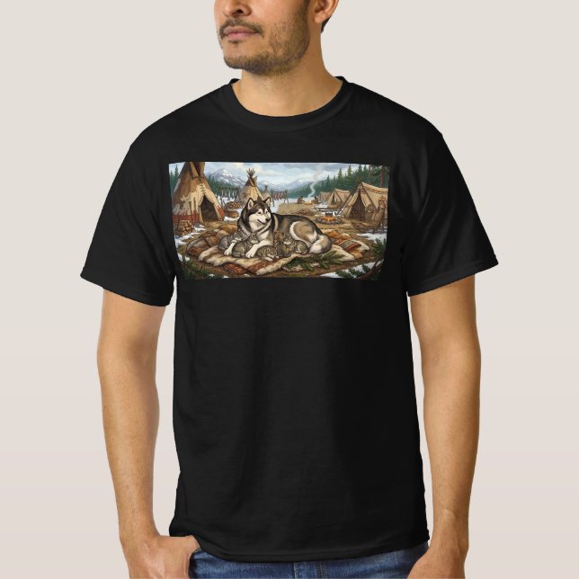 Malamute Mamma Version 2 T Shirt (Framsida)