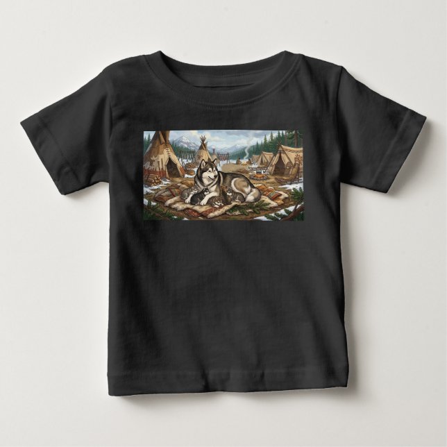 Malamute Mor Version 1   T Shirt (Framsida)